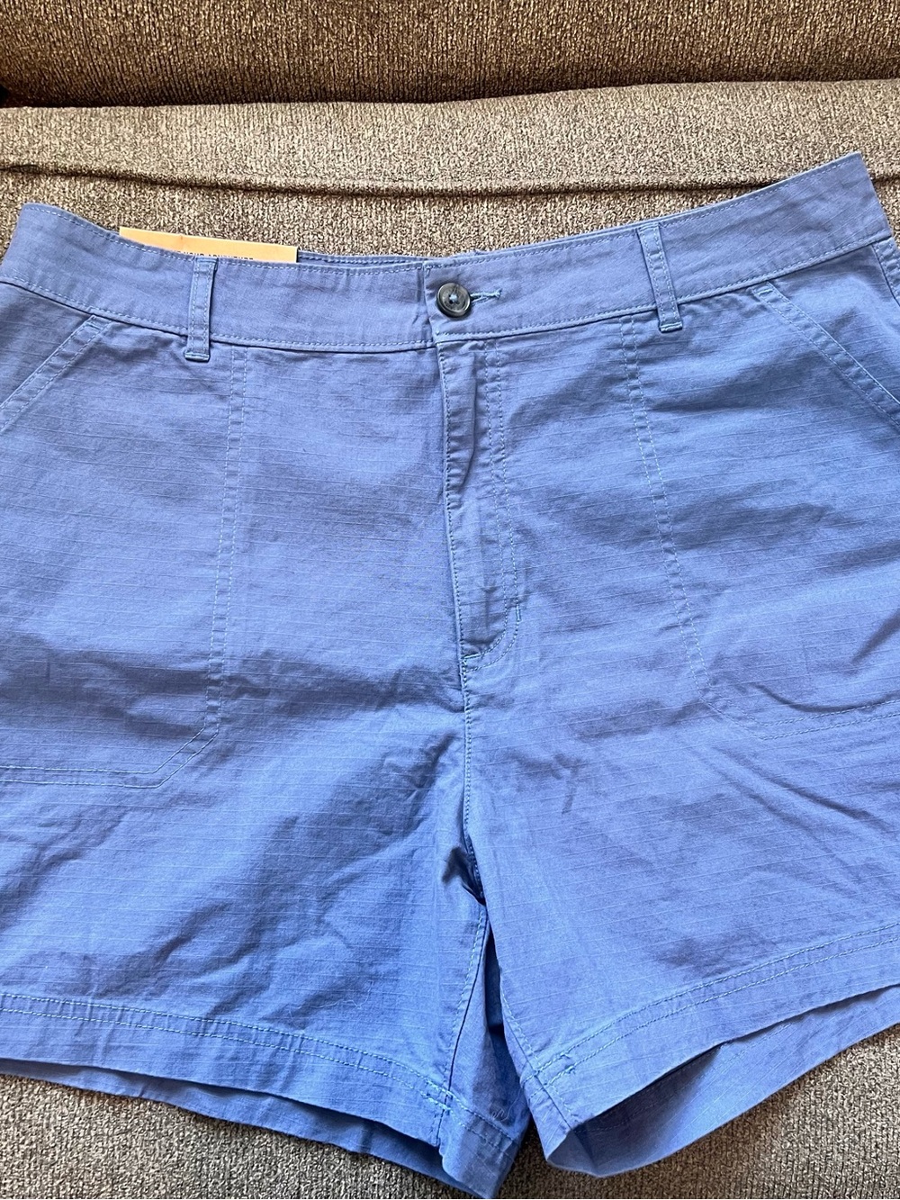 Eddie Bauer Lightweight Blue Flat-Front Shorts